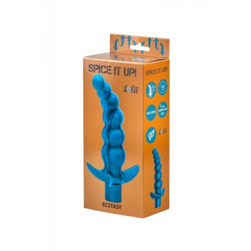 Синий анальный стимулятор с 7 режимами вибрации