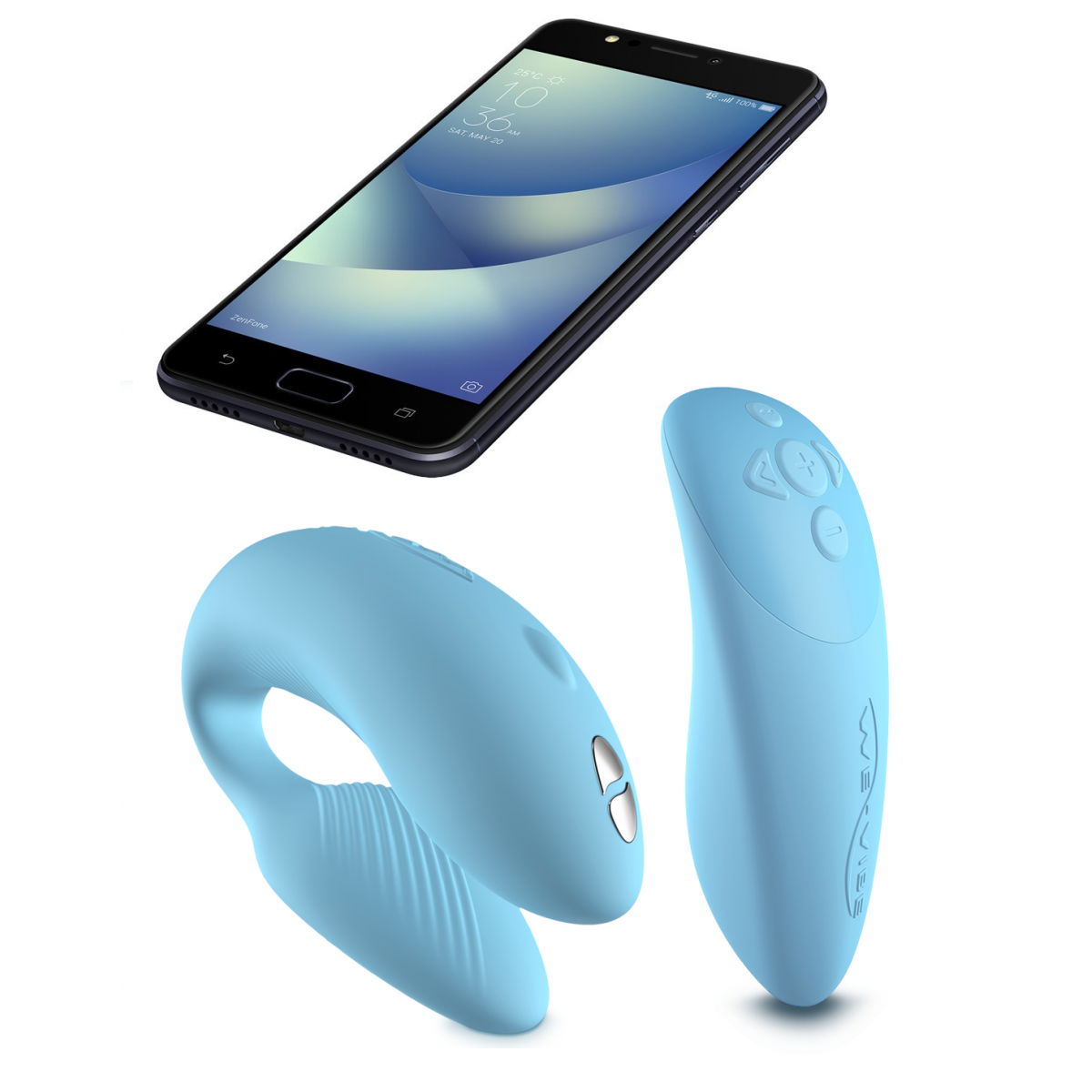 We-Vibe Chorus вибратор для пар с дистанционным пультом, голубой