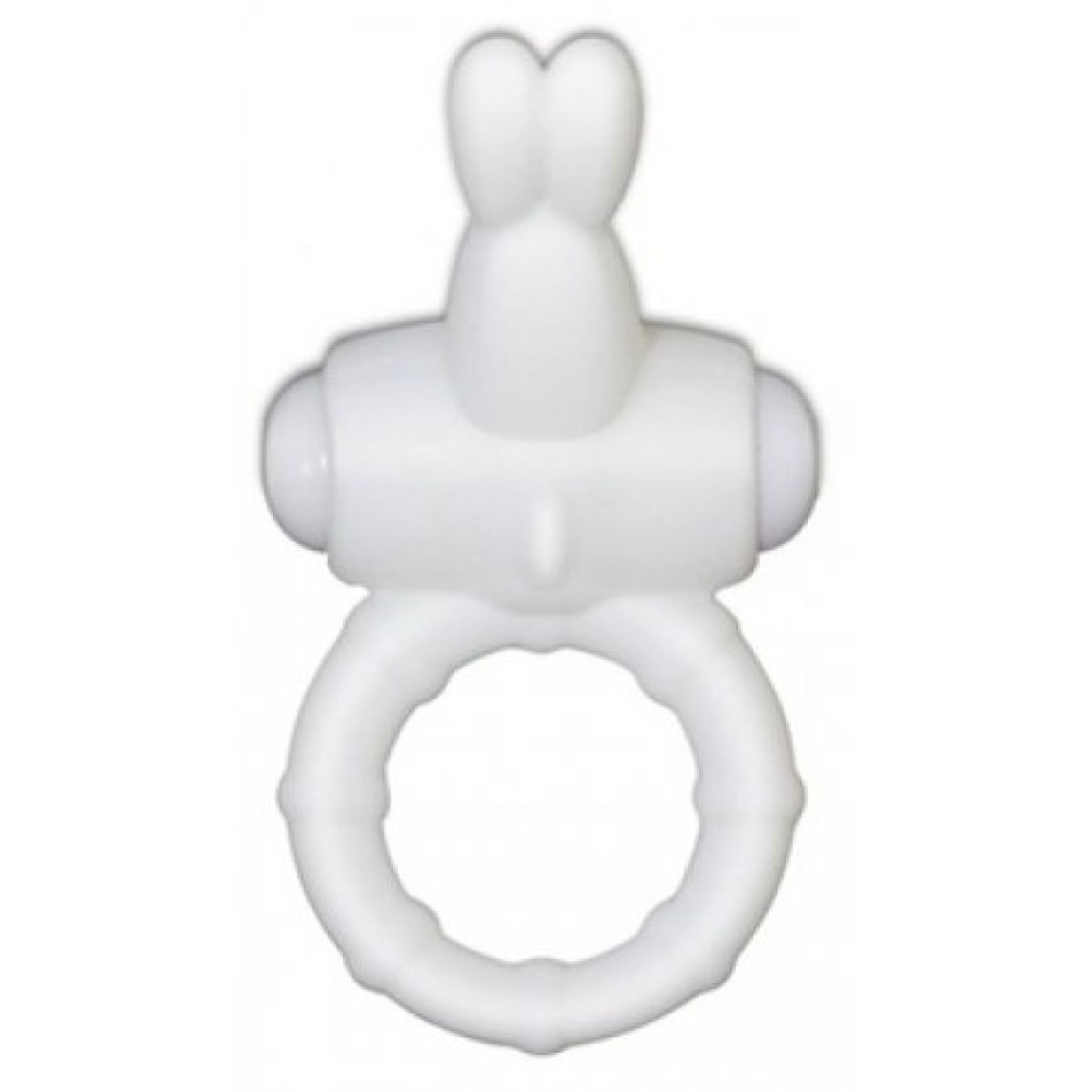 Белое виброкольцо Power Thrill Clit Cockring