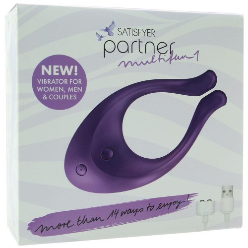 Satisfyer Partner Multifun 1 - многофункциональный вибратор для пар Фиолетовый