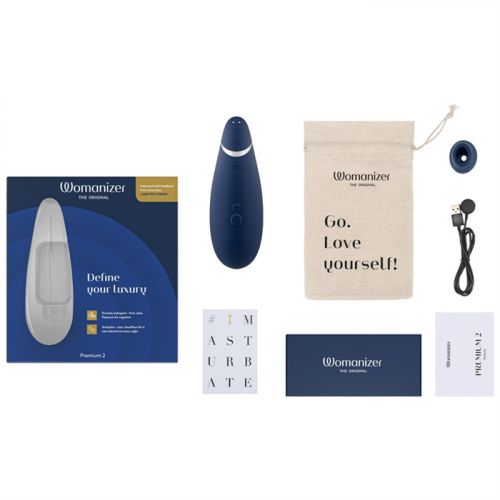 Бесконтактный стимулятор клитора Womanizer Premium 2 Blueberry
