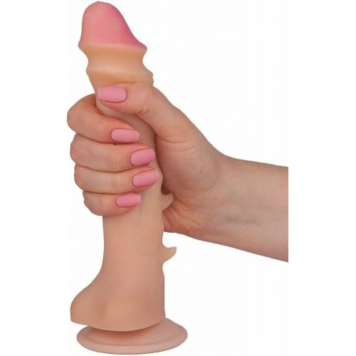 Фаллоимитатор из киберкожи Real Standard со стимулирующими лепестками 21 см