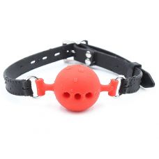 Кляп-шар из медицинского силикона красного цвета L