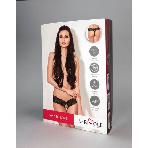Пикантные трусики с доступом и цветочным кружевом 2XL/3XXL