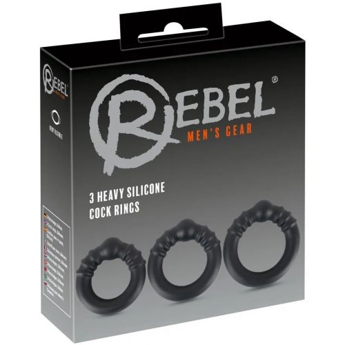 Набор силиконовых эрекционных колец Rebel