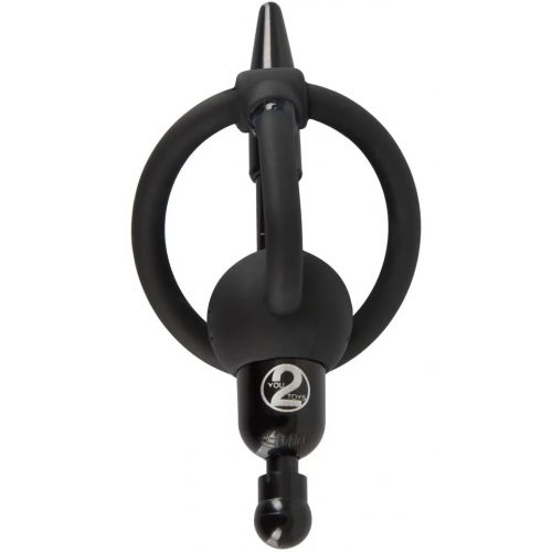 Пластиковый уретральный плаг с силиконовым кольцом под головку Penis Plug