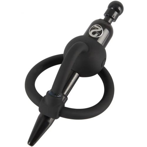 Пластиковый уретральный плаг с силиконовым кольцом под головку Penis Plug