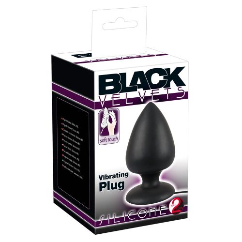 Большая анальная втулка Black Velvets черная