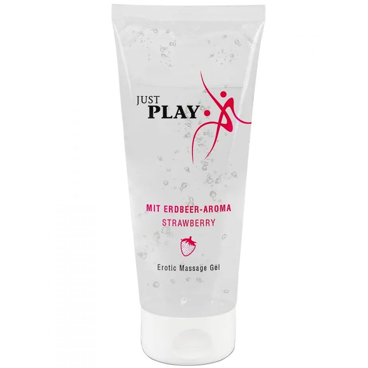 Гель-лубрикант водный для секса и массажа  Just Play с ароматом клубники 200 мл