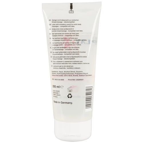 Гель-лубрикант водный для секса и массажа  Just Play с ароматом клубники 200 мл