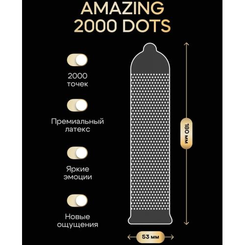 Презервативы в металлическом кейсе Maxus №3 Amazing 2000 Dots точечные