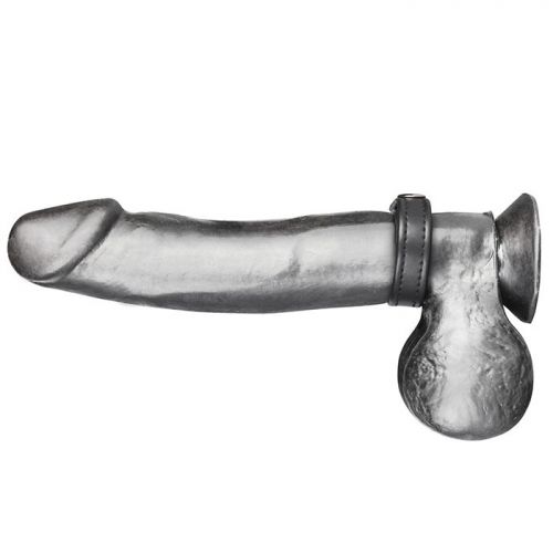 Кольцо на пенис из искусственной кожи на клепках (3,5-5,5см) Snap Cock Ring