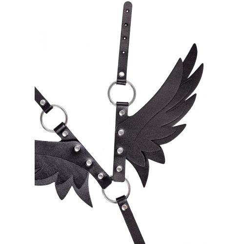 Кожаная портупея с крылышками Pecado