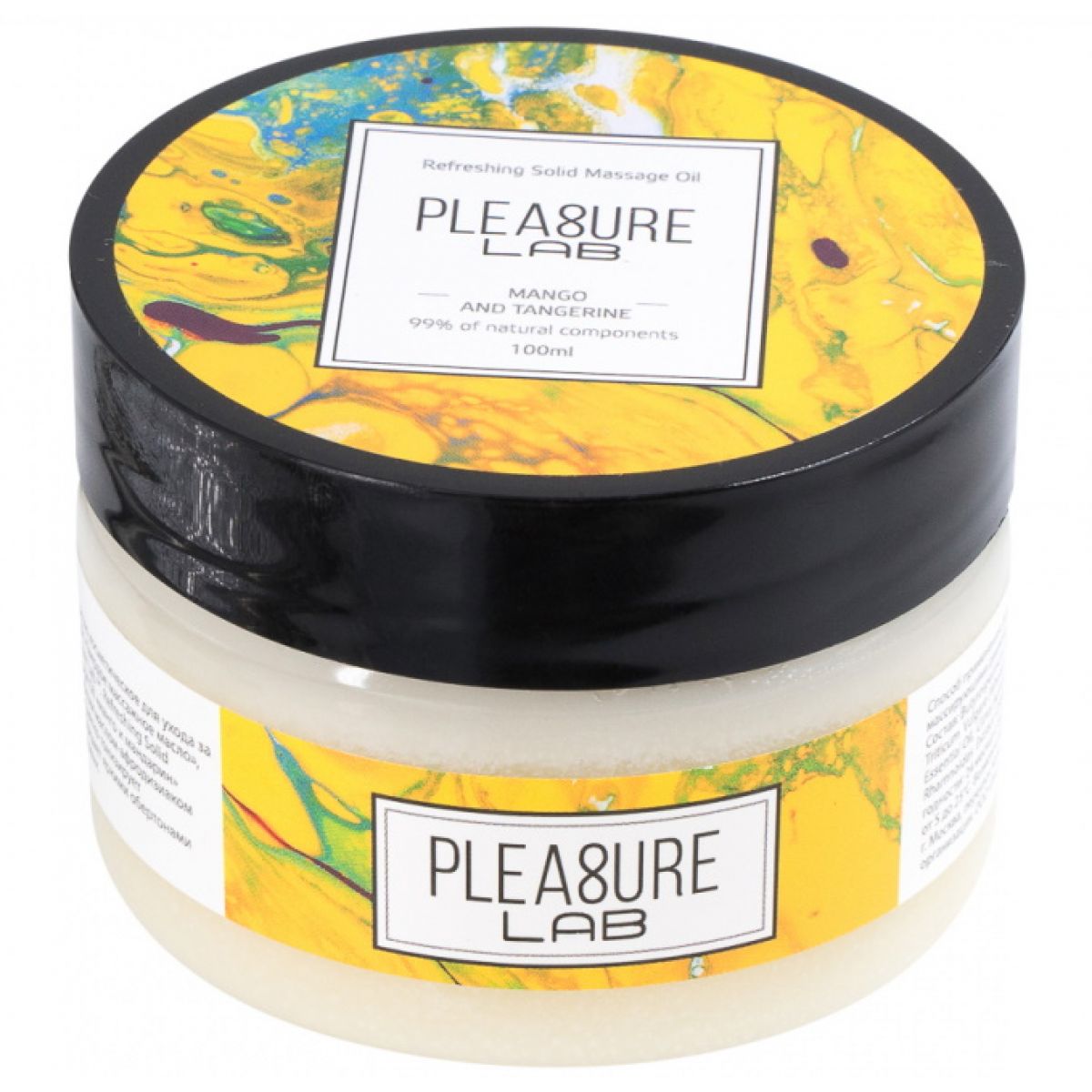 Твердое массажное масло с афродизиаком Pleasure Lab Refreshing манго и мандарин 100 мл