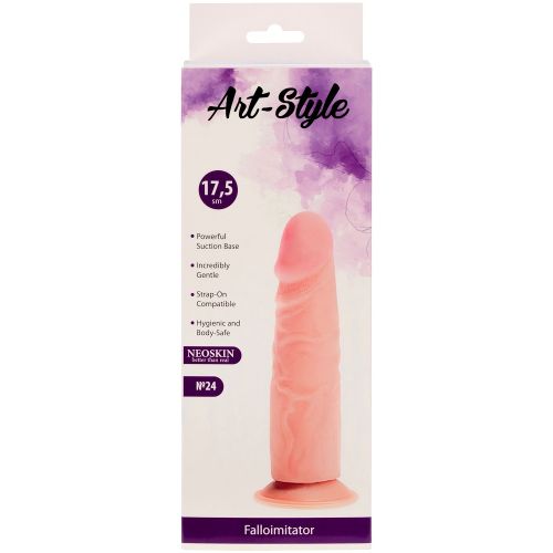 Рельефный фаллоимитатор на присоске Art Style 20 см