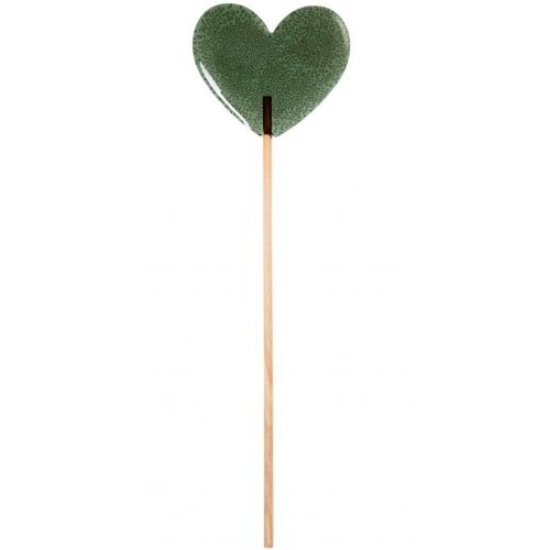 Карамельный леденец Сердечко зеленого цвета