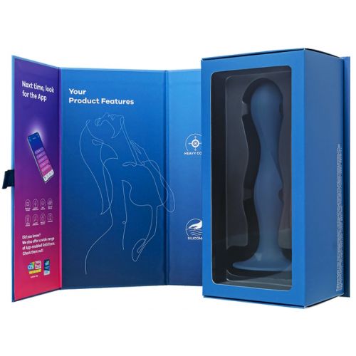 Фаллоимитатор со смещенным центром тяжести Satisfyer Double Ball-R синий 18 см