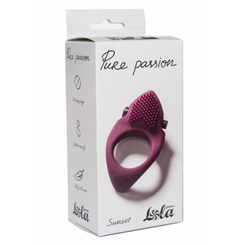 Эрекционное виброкольцо Pure Passion Sunset Wine red