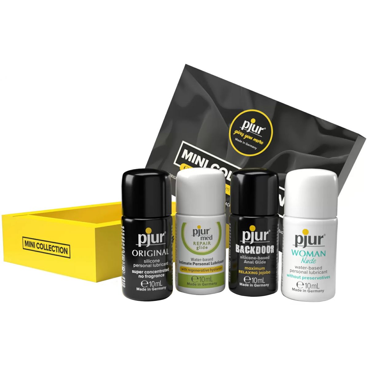 Набор гелей Pjur на водной и силиконовой основе Mini Collection 4 шт