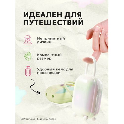 Смарт-вибройяцо 2в1 BeYourLover Magic Suitcase с вакуумным стимулятором и кейсом-чемоданчиком