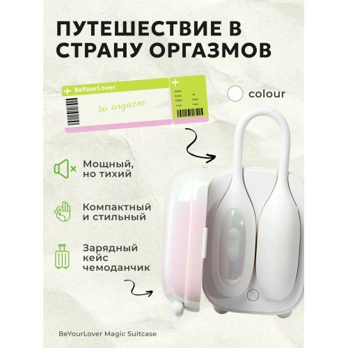Смарт-вибройяцо 2в1 BeYourLover Magic Suitcase с вакуумным стимулятором и кейсом-чемоданчиком