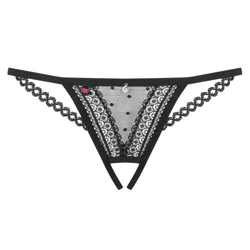 Пикантные черные трусики с доступом L/XL