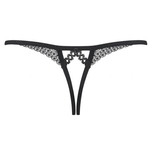 Пикантные черные трусики с доступом L/XL