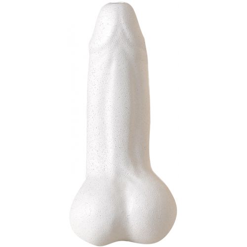 Матовая керамическая настольная ваза Достоинство белая 21 см