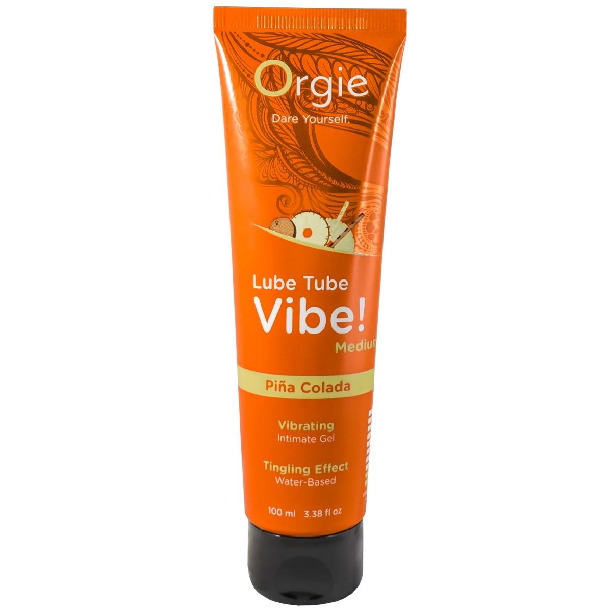 Съедобный лубрикант с возбуждающим эффектом вибрации Orgie Lube Tube Vibe Pina Colada 100 мл