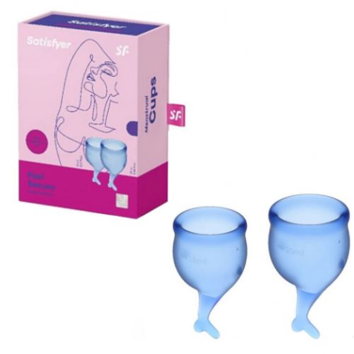 Набор менструальных чаш Satisfyer Feel Secure, синий 