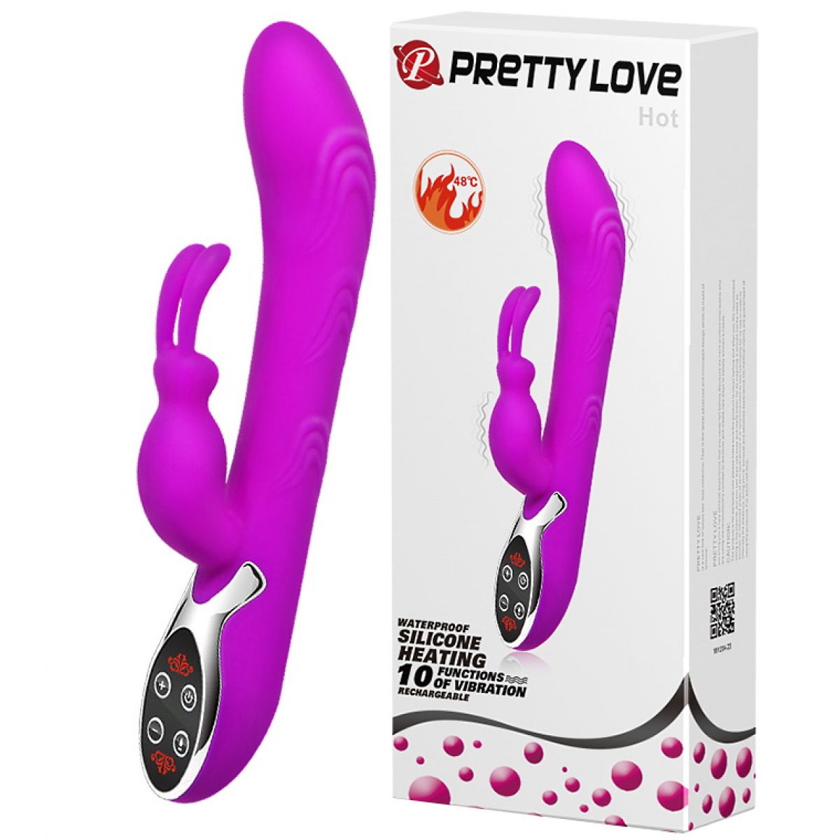 Вибратор-кролик с подогревом Pretty Love Hot