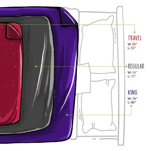 Влагоотталкивающее одеяло из микро-вельвета Liberator Fascinator Throw Travel Size бордовое