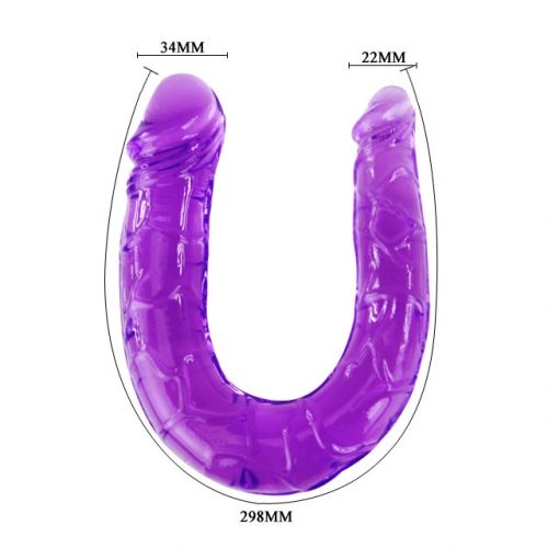 Двухголовый фаллоимитатор Double Dong фиолетовый 30 см
