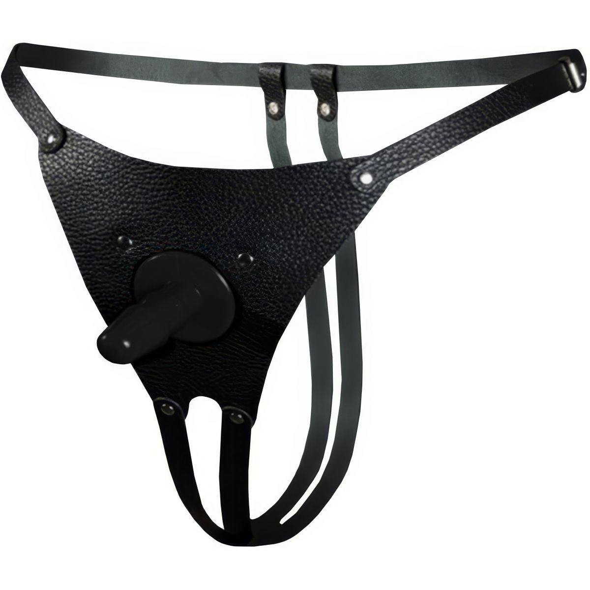 Кожаные трусики со штырьком для страпона Sitabella