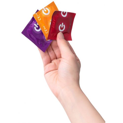 Разноцветные презервативы ON Fruit Colour Mix с фруктовыми ароматами 15 шт