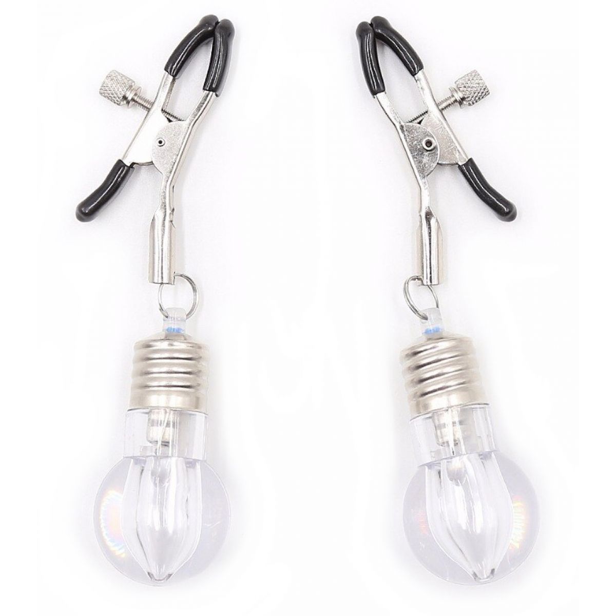 Оригинальные зажимы для сосков с лампочками