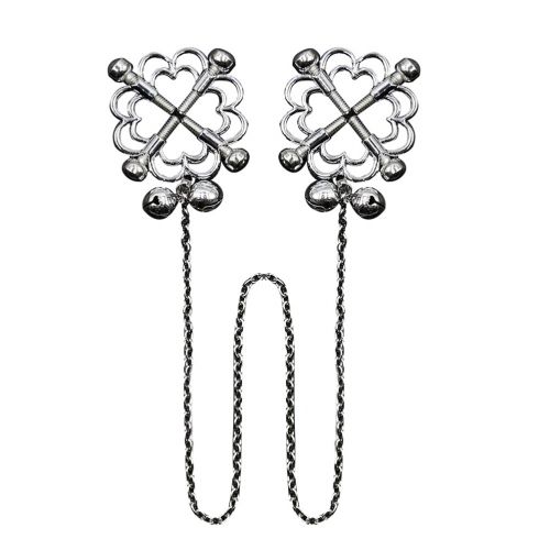 Готические зажимы для сосков на винтах с колокольчиками