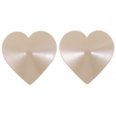 Бежевые металлические пэстисы сердечки