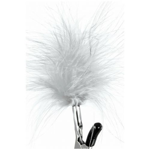 Сексуальные зажимы на соски с белыми перышками