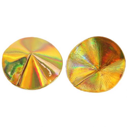 Золотые пэстисы с эффектом металлика