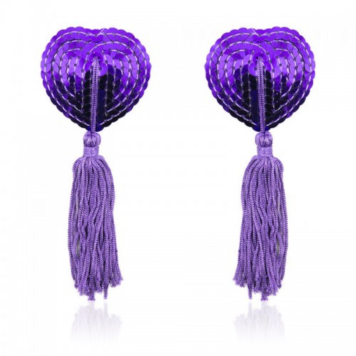 Фиолетовые пэстисы для груди с пайетками