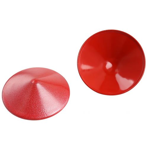 Красные металлические круглые пэстисы 