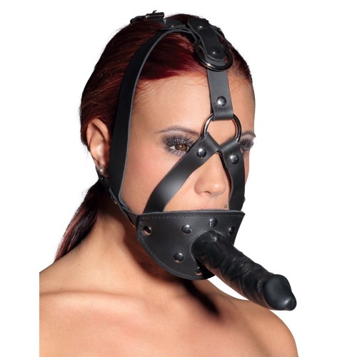 Кляп на сбруе с фаллосом Leder-Kopfgeschirr mit Dildo