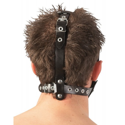 Кляп на сбруе с фаллосом Leder-Kopfgeschirr mit Dildo