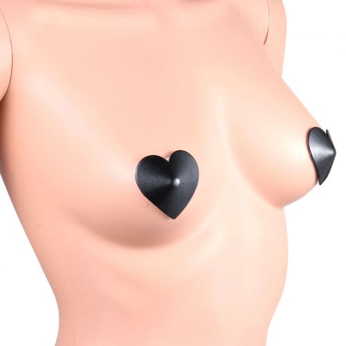 Черные металлические пэстисы сердечки