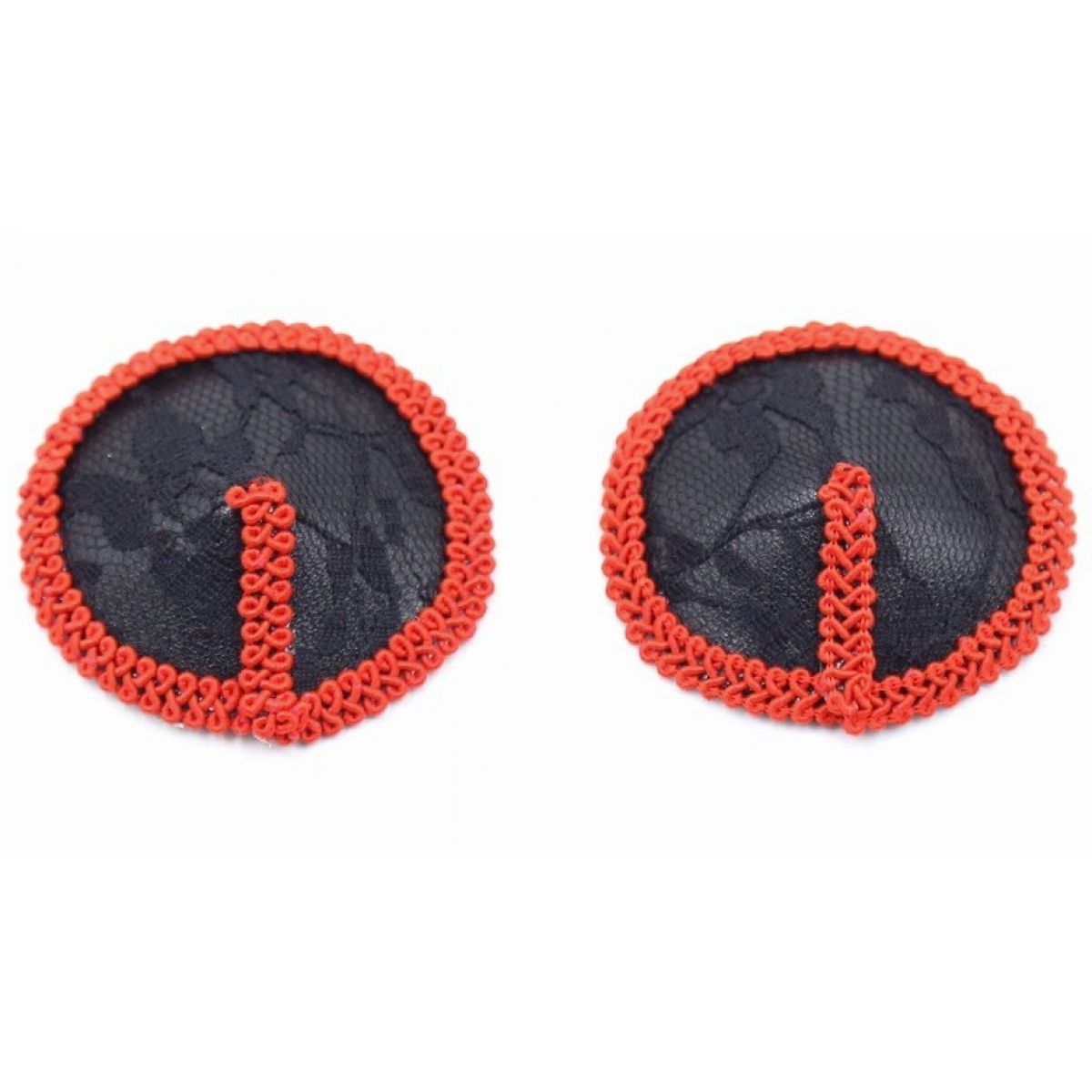 Красно-черные кружевные пэстисы