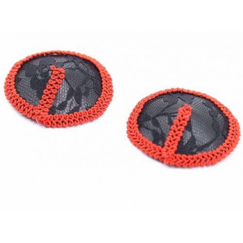 Красно-черные кружевные пэстисы