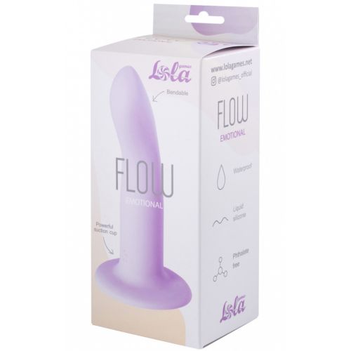 Нереалистичный фаллос на присоске Flow Emotional Purple 13 см
