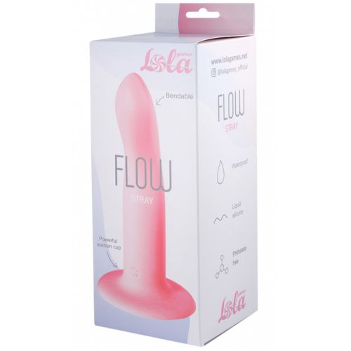 Нереалистичный фаллос на присоске Flow Stray Pink 17 см