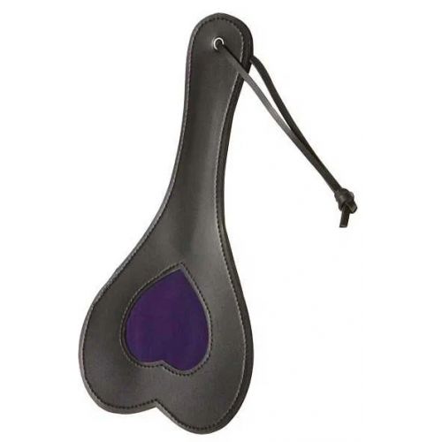 Черный пэдл с фиолетовым сердечком Allure Lingerie X-Play 29 см